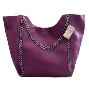 ❌SOLD❌ Neiman Marcus Cuban Link Chain Tote Purple❌SOLD❌